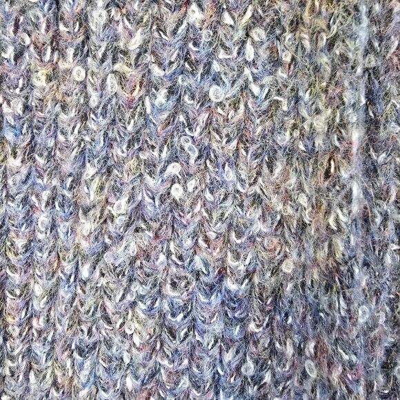 Universal Thread Cardigan Women XL Blue Gray Open Front Knit Pockets Wool Blend - Picture 3 of 7